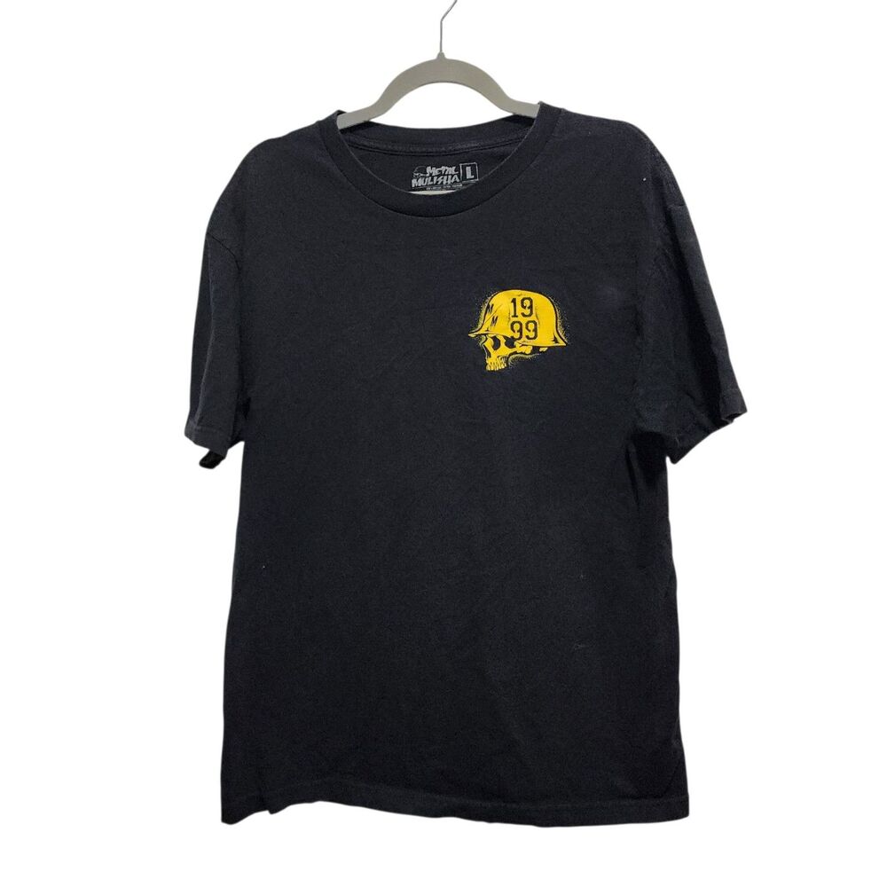 Metal Mulisha Death Cheaters Skull Helmet Graphic T-Shirt Black Size L